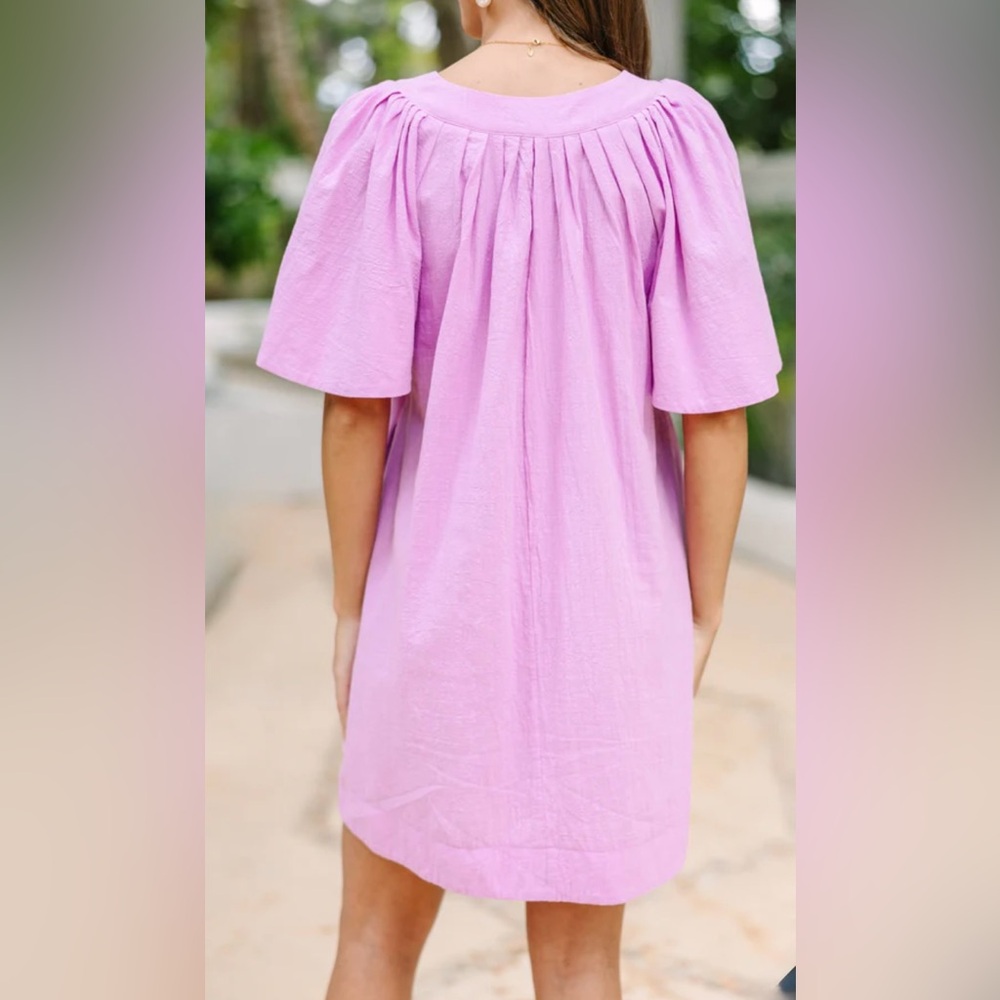 Just A Theory Lavender+Pink Cotton Dress | XL | Mint Julep Boutique | NWT - Picture 5 of 9